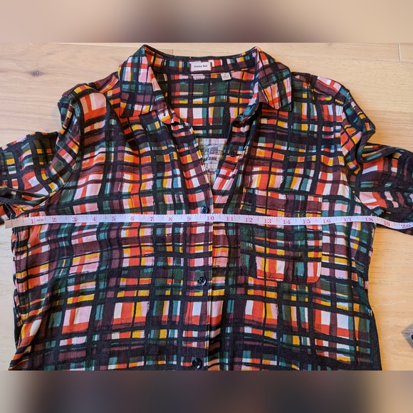 Sunday Best - Aritzia - Rainbow Plaid Shirt - Sz Small - Picture 3 of 5